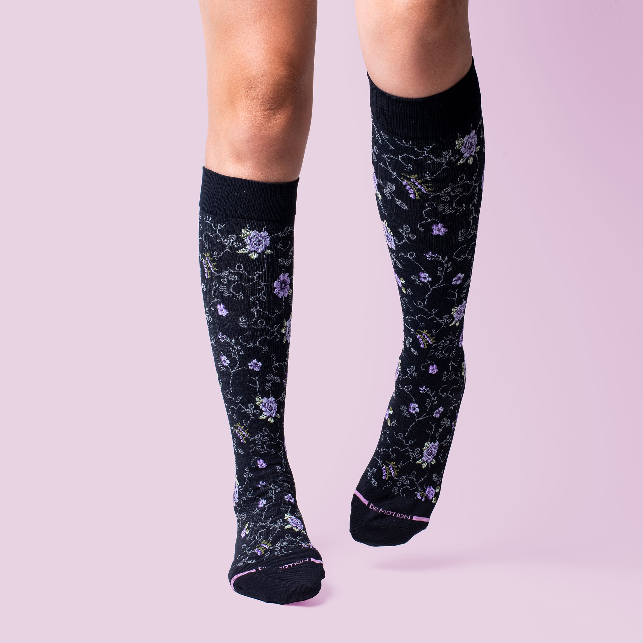 Pretty Floral | Knee-High Compression Socks For Women