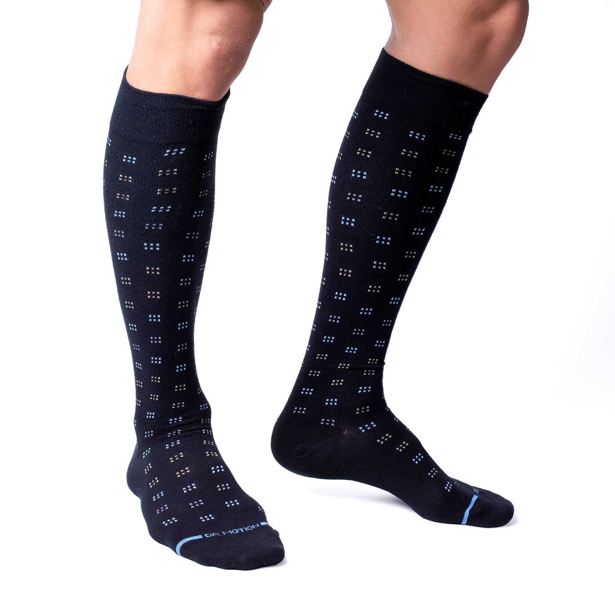 Dot Squares | Knee-High Compression Socks For Men