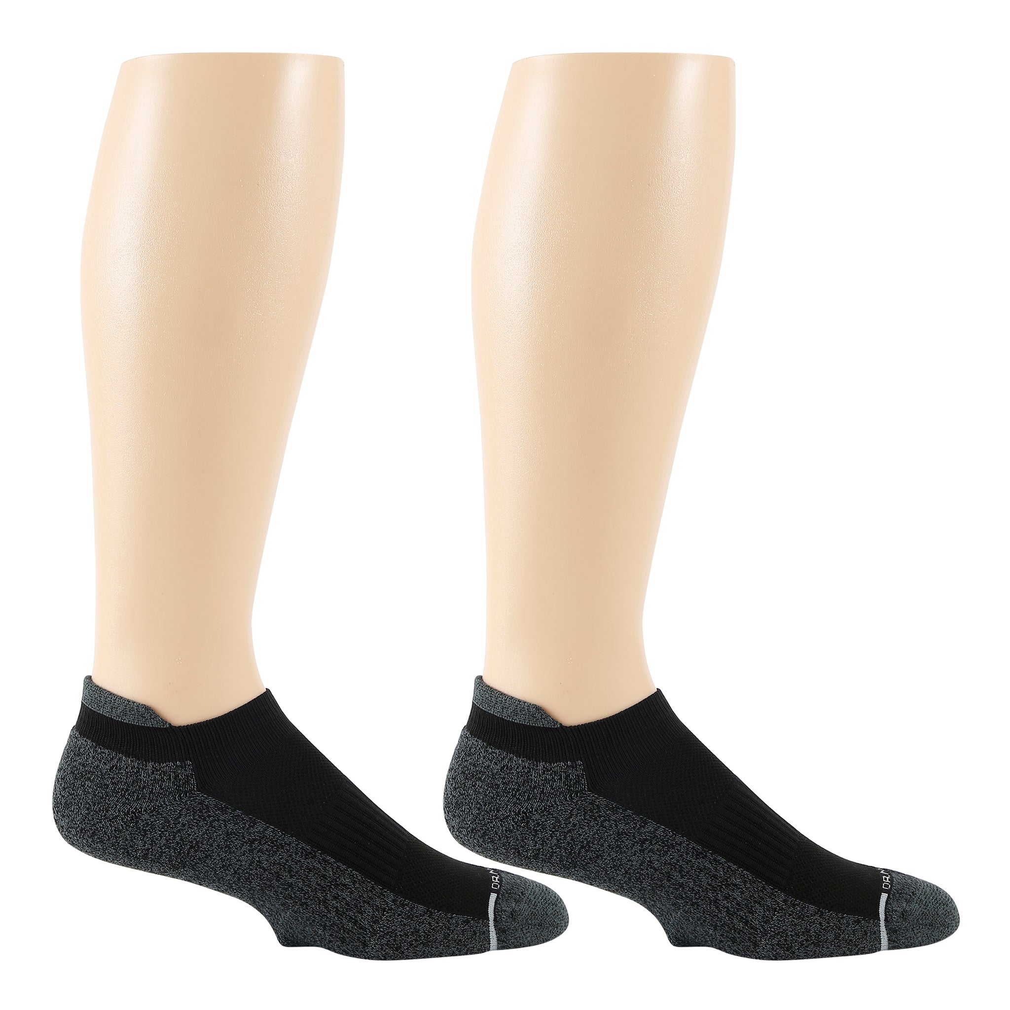 Dr. Motion Plain Knitted Compression Ankle Socks - Black, Men's, Size: One Size