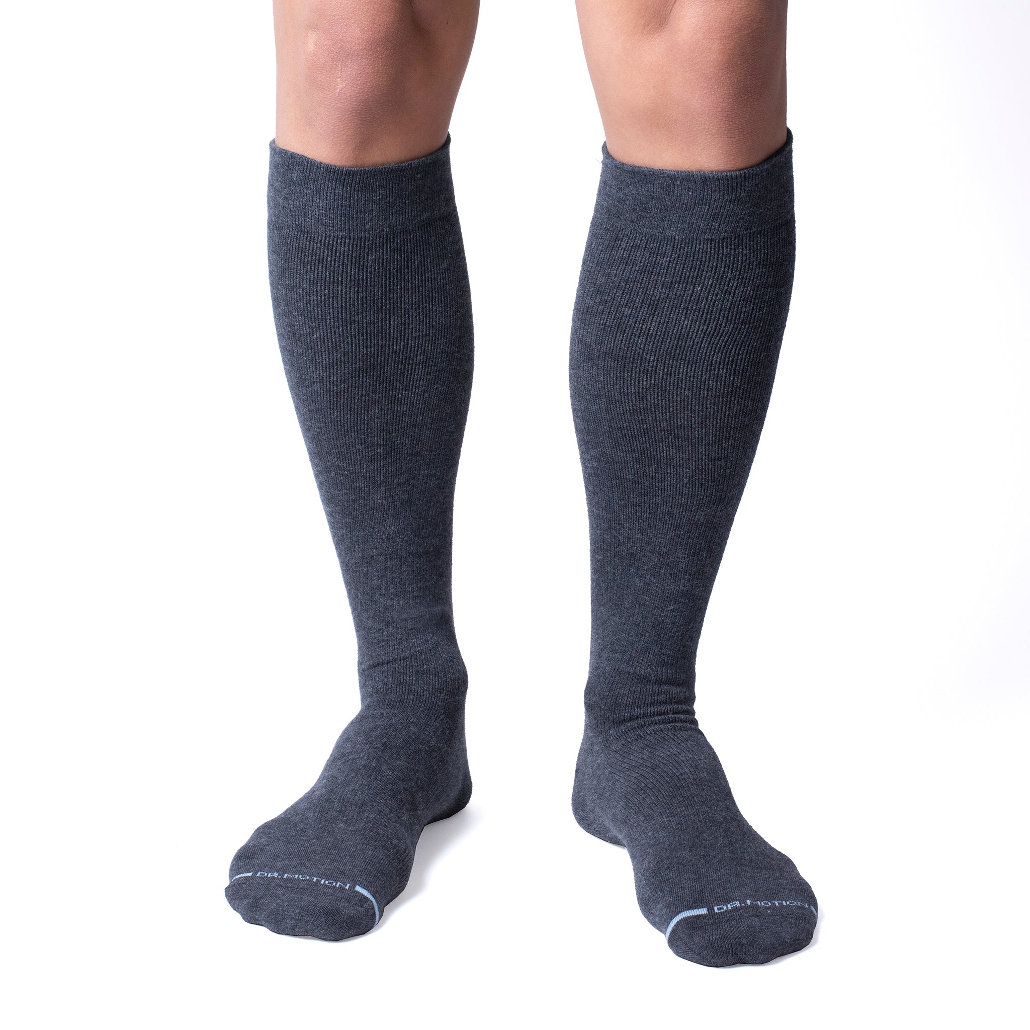 Solid Cotton Blend | Knee-High Compression Socks For Men