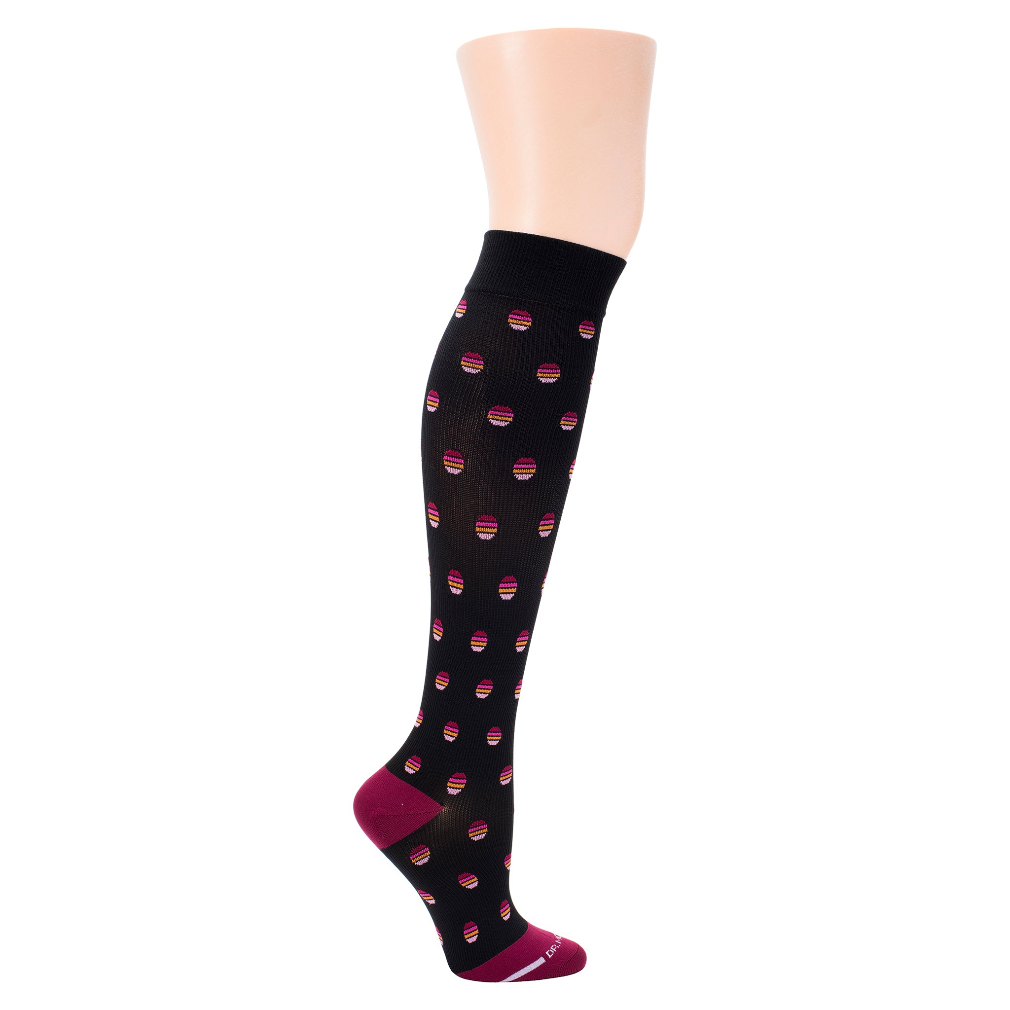 Sockwell Women's Deco Dot Compression Socks Black S/M